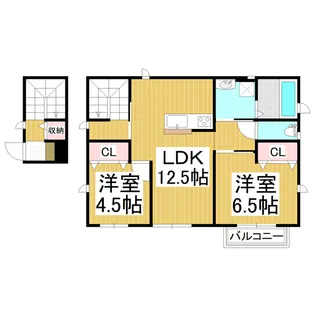 UNITS NANASE【2F号室】の間取り