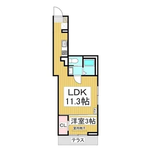 スピアナート北石堂【101号室】の間取り