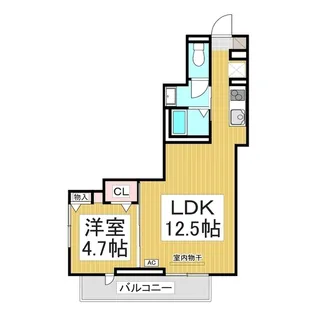 スピアナート北石堂【305号室】の間取り