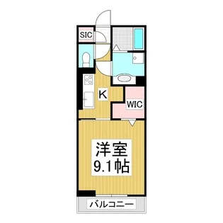 コンフォーティア諏訪豊田 B棟【103号室】の間取り
