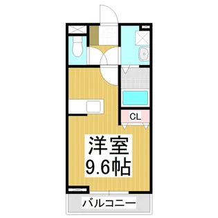 エスパシオ若葉【106号室】の間取り