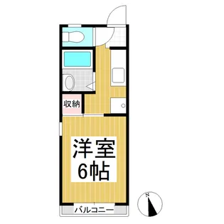 ハイツ富士見【203号室】の間取り