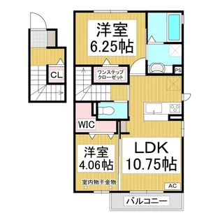 ラルフェ青木島Ⅲ【2階】の間取り