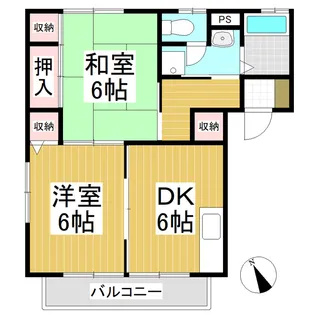 ディアス中丘B棟【201号室】の間取り
