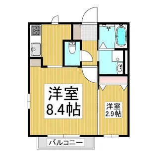 GRANDE・SOTTO清水【201号室】の間取り