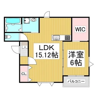 メゾンU黒田 B【102号室】の間取り