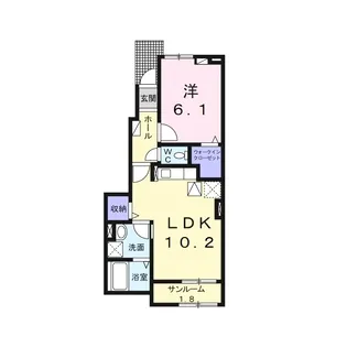 プラシード【1階】の間取り