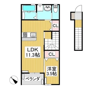 カリン【204号室】の間取り