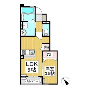 カリン【104号室】の間取り