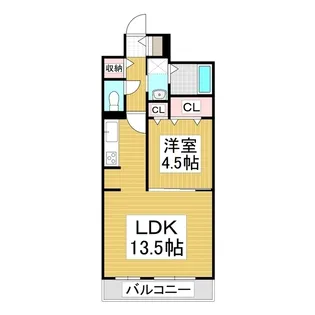 コンフォーティア南箕輪Ⅱ A棟【202号室】の間取り