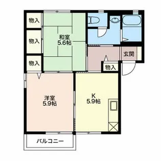 グランドディアスD【201号室】の間取り