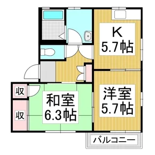 ディアスサンリッチ【101号室】の間取り