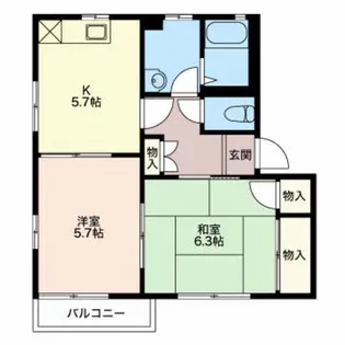 ディアスサンリッチ【102号室】の間取り
