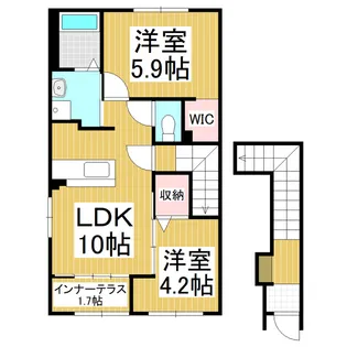 メゾン・杉山【201号室】の間取り