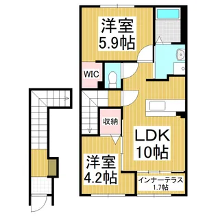 メゾン・杉山【202号室】の間取り