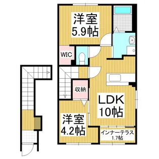メゾン・杉山【203号室】の間取り