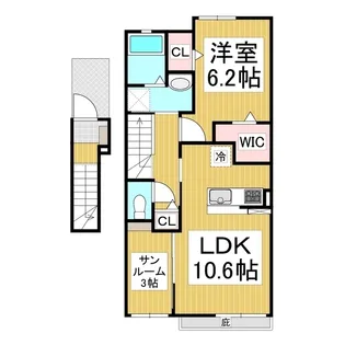 1LDKの間取り画像