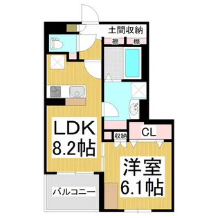 グランゼフィール【2階】の間取り