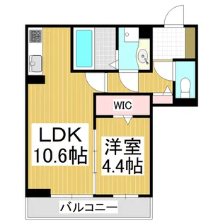 CouR18高宮E【3階】の間取り