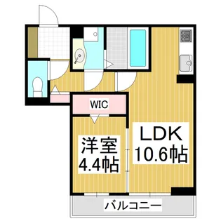 CouR18高宮W【1階】の間取り