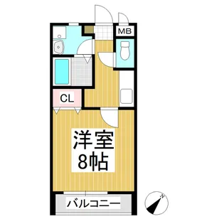 クロッシア御代田B【107号室】の間取り