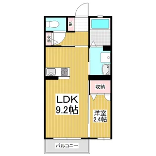 クロリ ピエス【103号室】の間取り