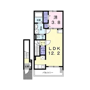 サニーガーデンR B【2階】の間取り
