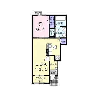 マークグレイスⅡ【102号室】の間取り