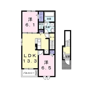 マークグレイスⅡ【201号室】の間取り