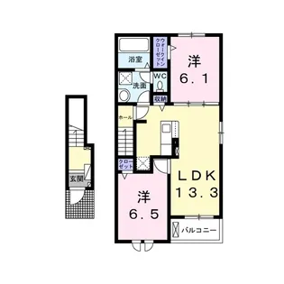 マークグレイスⅡ【204号室】の間取り