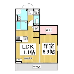 Glicina【101号室】の間取り