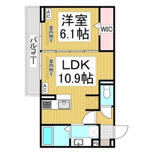 トリシア東口【3階】の間取り