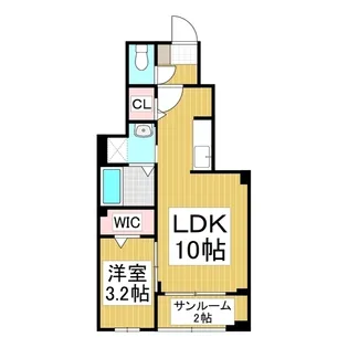 1LDKの間取り画像
