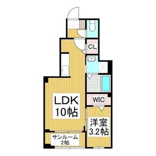 1LDKの間取り画像