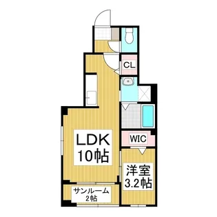 1LDKの間取り画像