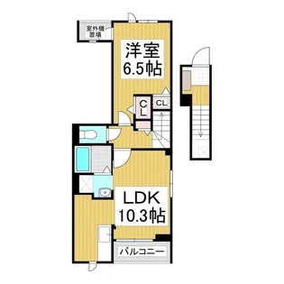 1LDKの間取り画像