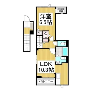 1LDKの間取り画像