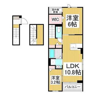 2LDKの間取り画像