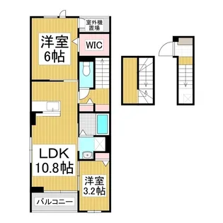 2LDKの間取り画像
