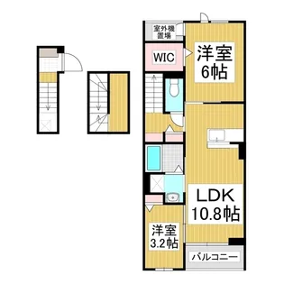 2LDKの間取り画像