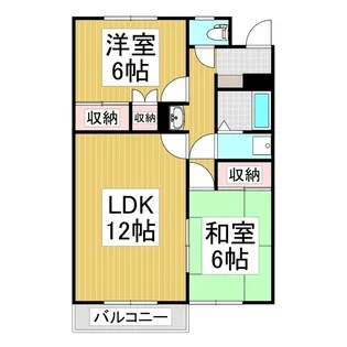 グリーンパレス上原II【206号室】の間取り