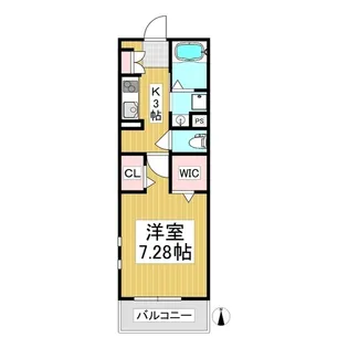 コンフォーティア中込B棟【209号室】の間取り