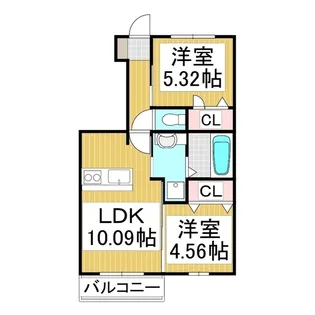 (仮)D-room青木島【103号室】の間取り