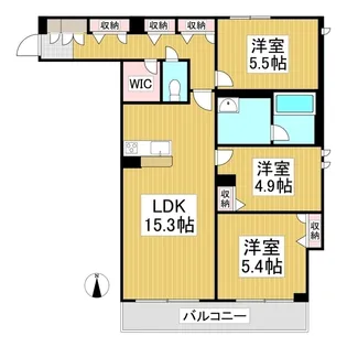 カルムメゾン【201号室】の間取り