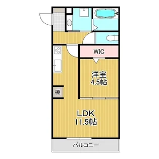 コンフォーティア宮田 A棟【201号室】の間取り