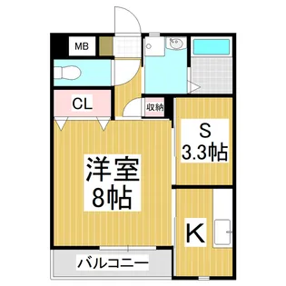 ブランドール【202号室】の間取り