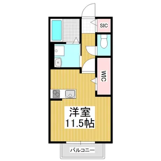 ハイムメゾンLS蟻ケ崎【106号室】の間取り