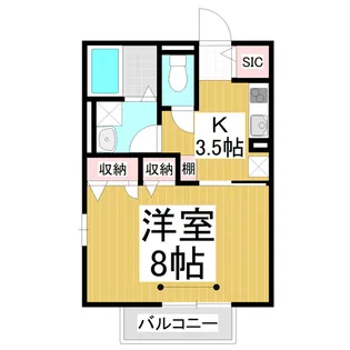Flatあいのき【102号室】の間取り