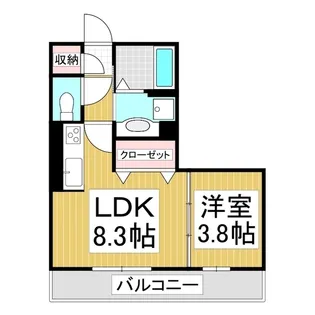 ビバーチェ辻【301号室】の間取り