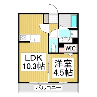 ビバーチェ辻【302号室】の間取り